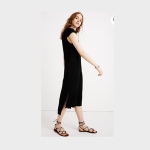 Madewell Black Muscle Midi Dress S